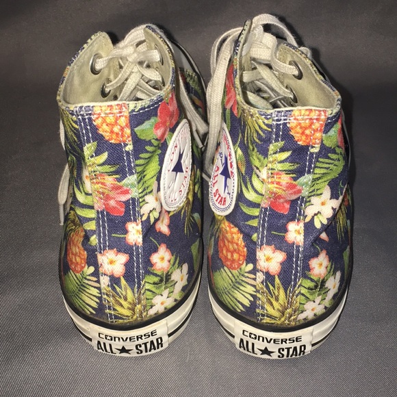RARE Converse Pineapple & Floral High Tops - Picture 3 of 8